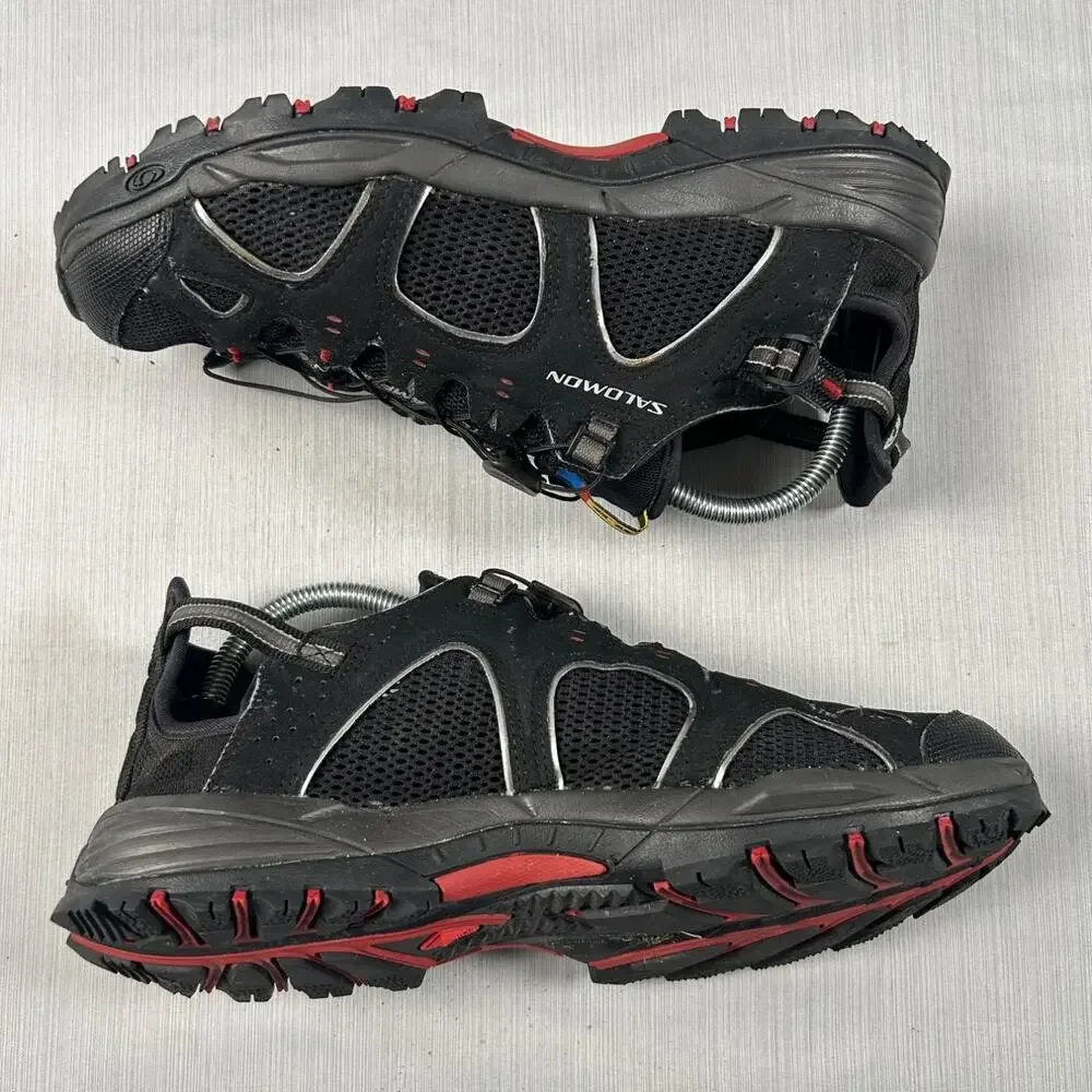 Salomon Techamphibian 3 Men's Water Hiking Shoes Black Size 9 128478 Used Mesh